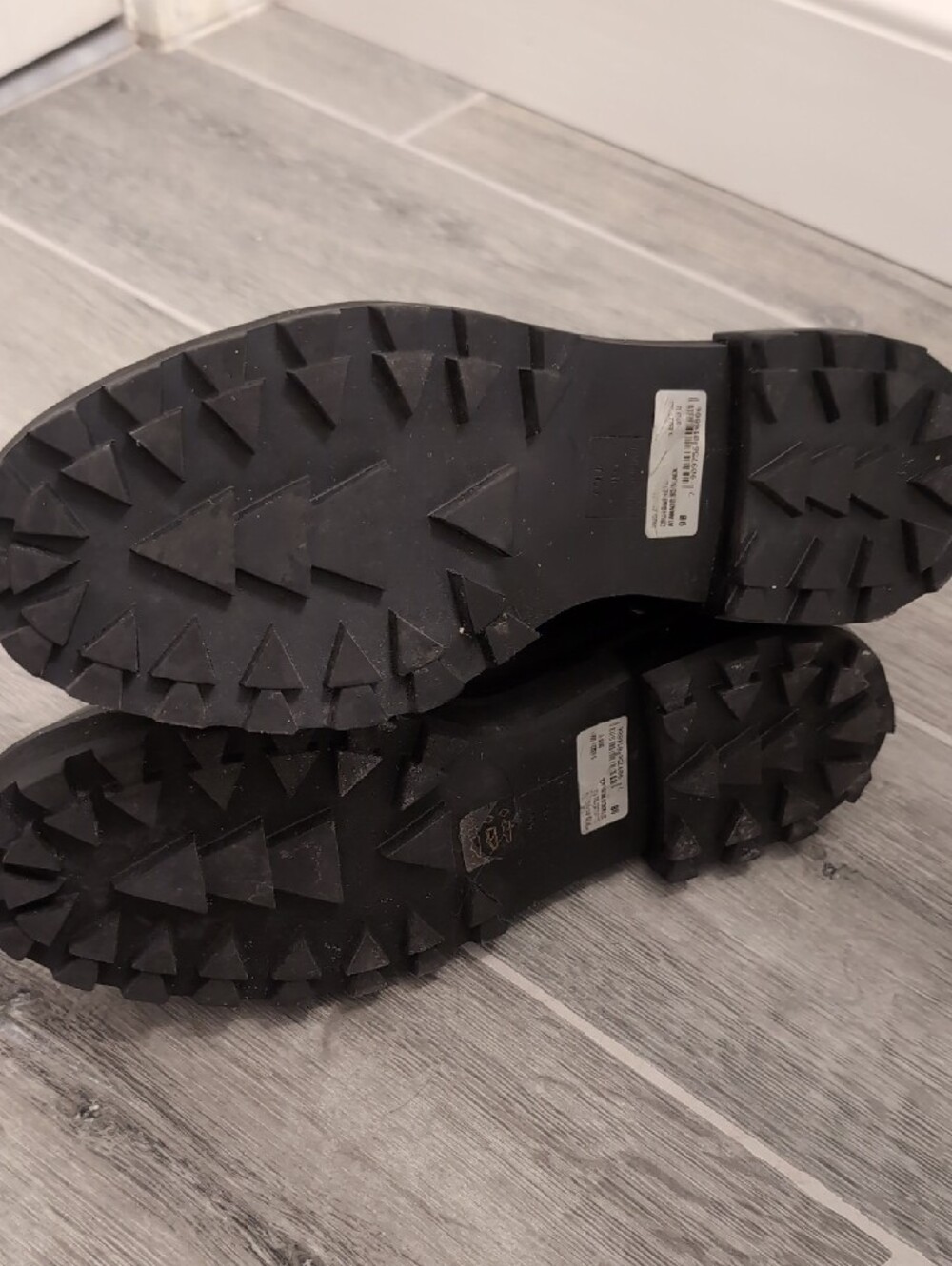 Aqua Black Leather Womend Chukka Boots - Picture 5 of 7